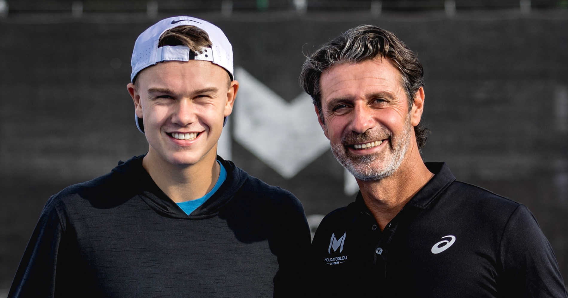 Holger Rune with coach, Patrick Mouratoglou,